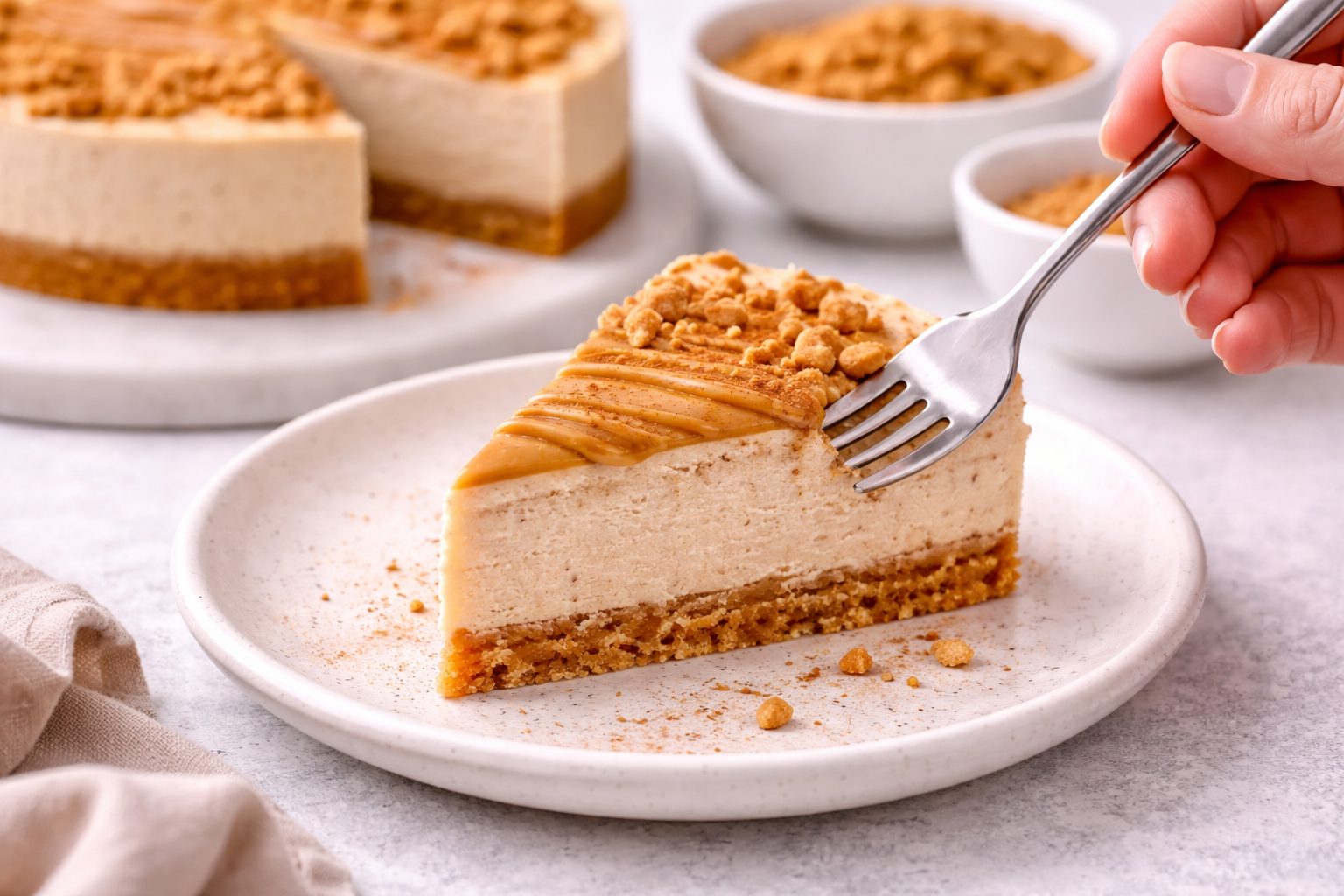 The Secret to That Cookie Butter Flavor Cheesecake (Without Sugar)